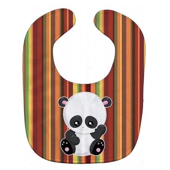Striped Panda Baby Bib
