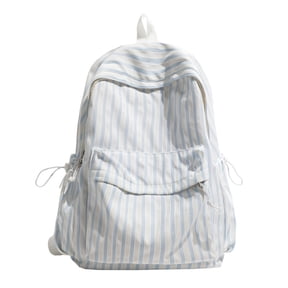Striped Pattern Backpack Multi-Pocket Stylish Travel Rucksack Cute Stripe Print Daypack Outdoor Shopping Travel Backpack (Blue 420*300*140)