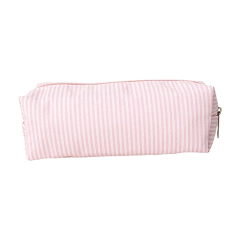 Striped Pencil Bag, Large Capacity Stationery Pouch Preppy Aesthetic Multifunctional Design That Doubles as a Cosmetic Makeup Pouch or Travel Storage Bag