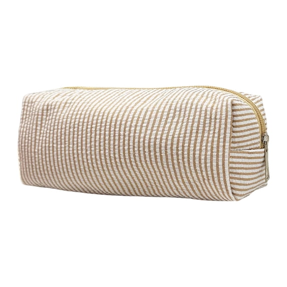 Striped Pencil Pouch, 8.27X3.17" Large Capacity Pencil Bag, Aesthetic Pen Bag, Cute Pencil Case, Multifunctional Supply Storage Case, Lightweight Carry Pouch for Office Use Travel Organization