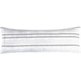 thumbnail image 1 of Elegant Comfort Ultra Soft Set of 2 Striped Pint Pillowcases - 1500 Hotel Quality Microfiber, Soft and Smooth Hidden Zipper Closure 2-Piece Pillow Covers - Body Pillowcase, Traci Gray, 1 of 3