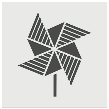Striped Pinwheel DIY Cookie Wall Craft Stencil - 5.5 Inch