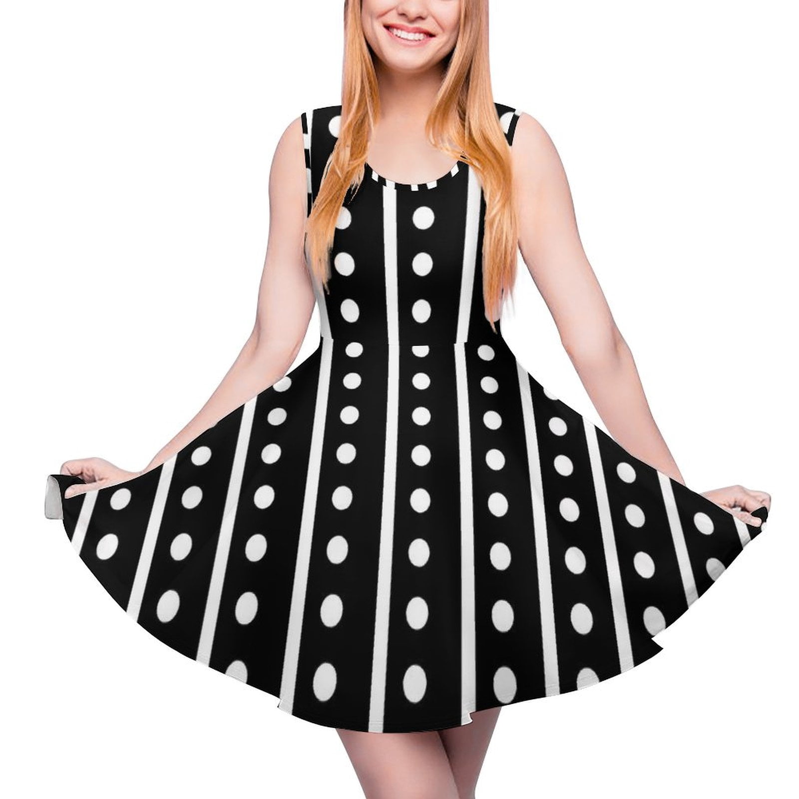 Dots Strik Dress - Black