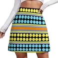 thumbnail image 1 of Striped Polka Dot Skirt Women Retro Black White Kawaii Mini Skirts High Waist Pattern Stre, 1 of 7