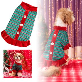 Striped Polyester Two Legged Pet Costume For Dogs Cats Christmas Holiday Party Daily Wear
