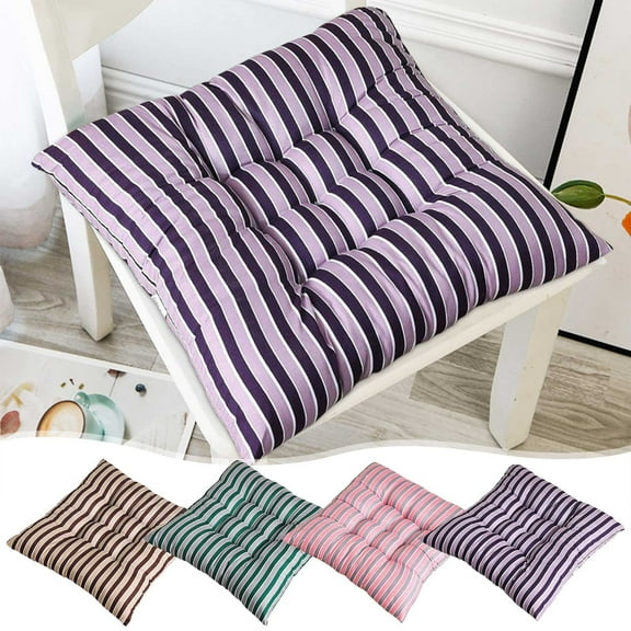 Striped Print Cushion, Square Pillow for Office Sedentary Comfort, Decorative Soft Seat Pad for Home Chairs, Ergonomic Support Mat for Long Hours of Sitting at Desk or Living Room, by UKHCCC