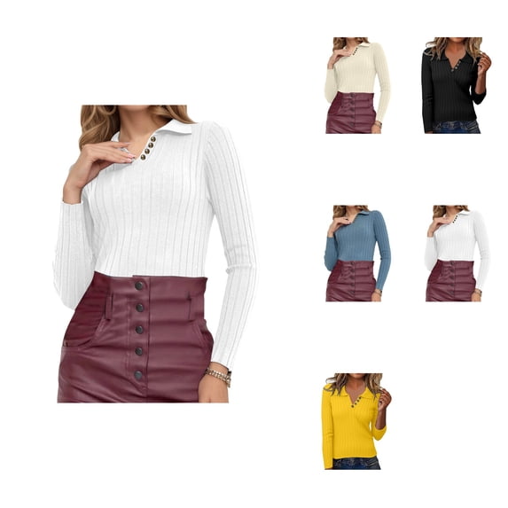 Striped Pullover Sweater for Women – Long Sleeve, Slim Fit, Knitted, Soft & Warm Casual Fall Winter Fashion Comfortable