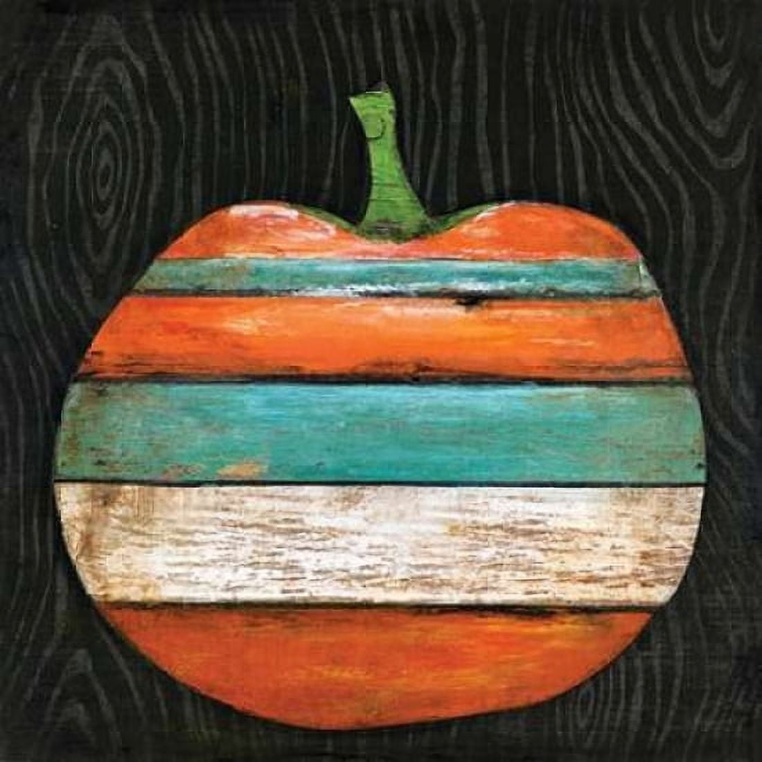 Striped Pumpkin Canvas Art - Janet Tava (24 x 24)