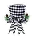 Striped Retractable Tree Top Hat Creative Bow Tree Top Star Hat
