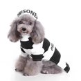 thumbnail image 1 of Striped Retro Inmate Prisoner Pet Dog Costume Uniform, Black & White - Extra Small, 1 of 1