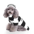 thumbnail image 1 of Striped Retro Inmate Prisoner Pet Dog Costume Uniform, Black & White - Medium, 1 of 1
