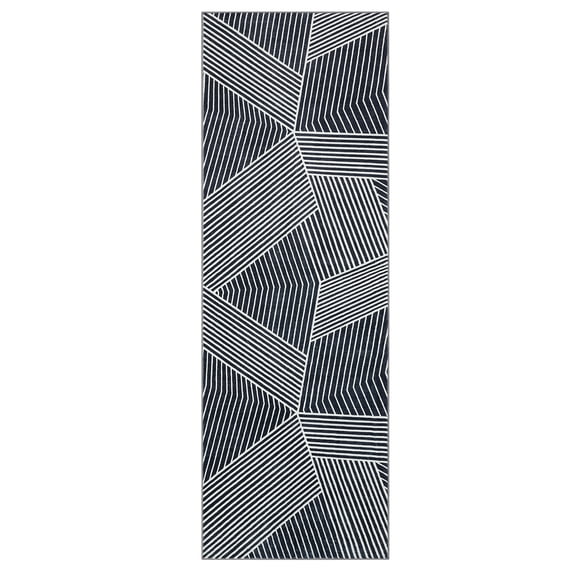 Striped Rugs for Living Room, Washable Rug for Bedroom, Non Slip Non Shedding Neutral Floor Cover Stain Resistant Geometric Throw Rugs Low Pile Soft Mats for Dining Room, Entryway