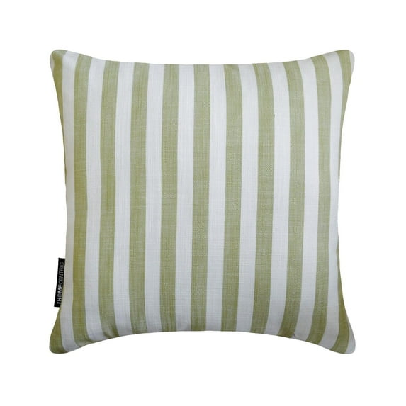 Striped Sage Decorative Throw Pillow Covers 20"x20" | Contemporary Cotton Cushion Cover Striped | Country And Farm House Pillowcases for Couch / Sofa & Bed, Modern Home Décor - Stripe Plush Sage