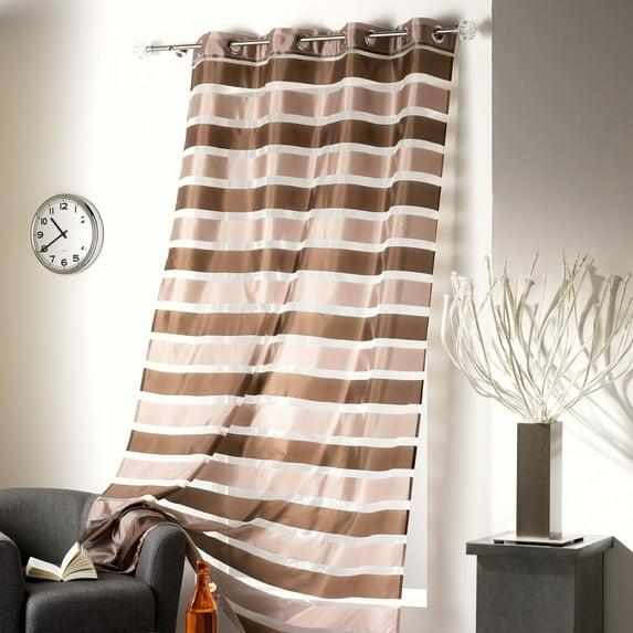 Evideco Striped Sheer Curtain Panel Colorado - 55 x 95