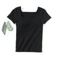 thumbnail image 1 of Striped Short Sleeved Threaded T Shirt With Chest Pad Women's Collar Bottoming Shirt Without Steel Ring Bra Slim Underwear Striped Short Sleeved Th Tops Loose Fit Light Long Sleeve Women Shirts, 1 of 3