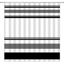 Striped Shower Curtain Black and White Stripes Modern Simple Boho Fabric Bathroom Curtains Decor Set with Hook 36"W x 72"L (Pack of 1)