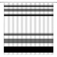 thumbnail image 1 of Striped Shower Curtain Black and White Stripes Modern Simple Boho Fabric Bathroom Curtains Decor Set with Hook(72" WX72 H), 1 of 2