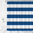 thumbnail image 1 of Striped Shower Curtain Blue Boho Striped Modern Fashion Brown Design Pattern Fabric Bathroom Decor Set with Hooks(36" WX72 H), 1 of 3