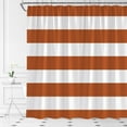 thumbnail image 1 of Striped Shower Curtain Orange Boho Striped Modern Fashion Brown Design Pattern Fabric Bathroom Decor Set with Hooks(84" Wx72 H), 1 of 3