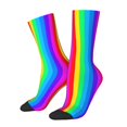 thumbnail image 1 of Striped Socks Colorful Print Leisure Stockings Ladies Quality Skateboard Socks Autumn Des, 1 of 7