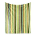 thumbnail image 1 of Striped Soft Flannel Fleece Throw Blanket, Vibrant Lines Pattern Textured Inspirational Uniform Vein Rod Forms Image Print, Cozy Plush for Indoor and Outdoor Use, 50" x 70", Multicolor, by Ambesonne, 1 of 5