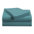 thumbnail image 1 of Striped Soft Sheet Set, Wrinkle Free Microfiber, Deep Pocket, Full, Teal, 1 of 3
