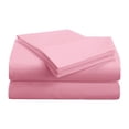 thumbnail image 1 of Striped Soft Sheet Set, Wrinkle Free Microfiber, Deep Pocket, King, Pink, 1 of 3