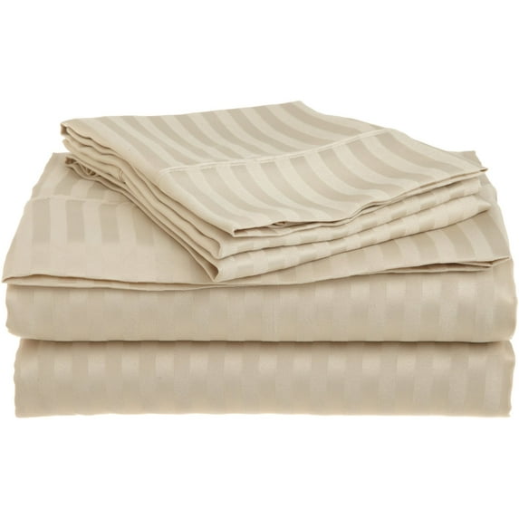 Striped Soft Sheet Set, Wrinkle Free Microfiber, Deep Pocket