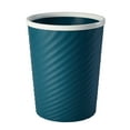 thumbnail image 1 of Striped Spiral Waste Bin, Pressure Ring Trash Can, Modern Plastic Garbage Container, 25x20cm Size with Slim Design, Home Office Kitchen Bathroom Organization, Space Saving Recycling Bin, 1 of 6