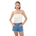 thumbnail image 1 of Striped Square Neck Strappy Cropped Pajama Top, 1 of 5