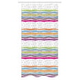 thumbnail image 1 of Striped Stall Shower Curtain, Abstract Wavy Stripes Polkadots Ribbons Bows and Hearts Girly Patterned, Fabric Bathroom Set with Hooks, 36W X 72L Inches Long, Green Blue Pink White, by Ambesonne, 1 of 1