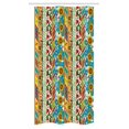thumbnail image 1 of Striped Stall Shower Curtain, Colorful Summer Spring Retro Patchwork Style Pattern Sunflower Butterfly Strawberry, Fabric Bathroom Set with Hooks, 36W X 72L Inches Long, Multicolor, by Ambesonne, 1 of 1