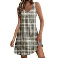 thumbnail image 1 of Striped Sundress for Women Summer Casual Sleeveless V Neck A Line Dress Beach Tank Sundress, 1 of 6