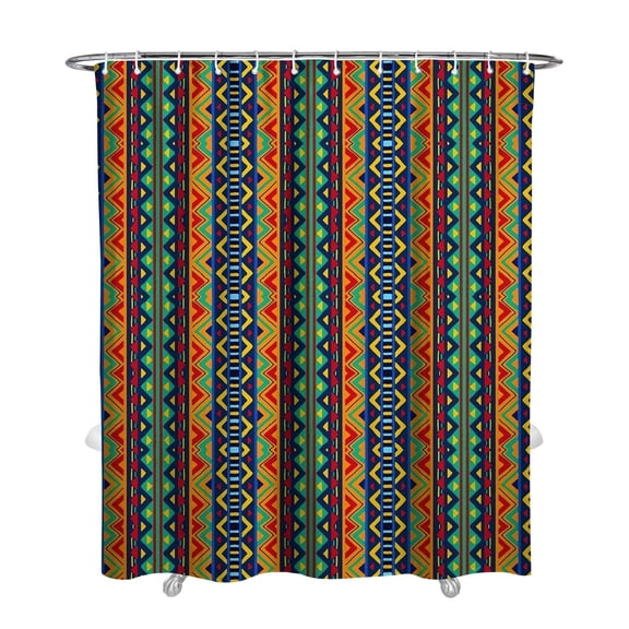 Striped Symmetrical 72x84 Shower Curtain Waterproof Hotel Style Bath Decor