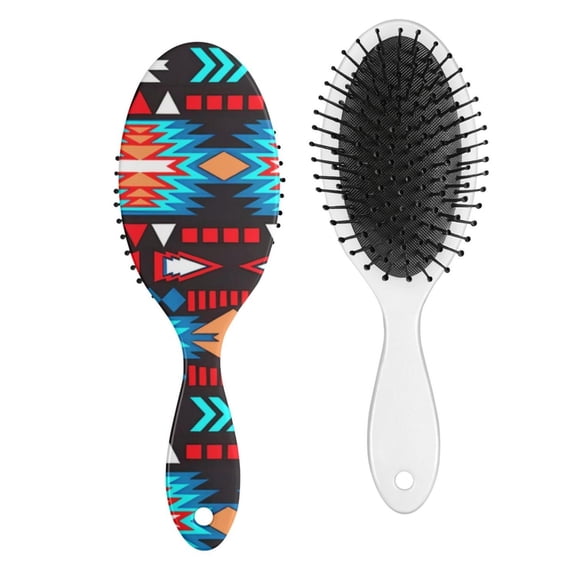 Striped Symmetrical Hair Brush - Flexible Bristle Detangler for Women
