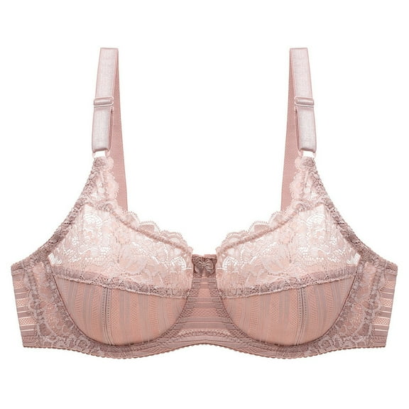 Striped Thin Plus Size Breathable Women's Underwear Adjustable Bra