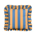 thumbnail image 1 of Striped Throw Pillow Cover Decorative Throw Pillow Covers Blue Orange Ruffled Couch Throw Pillows for Living Room Decorative Pillow Cover for Sofa 1 Pack, 1 of 8