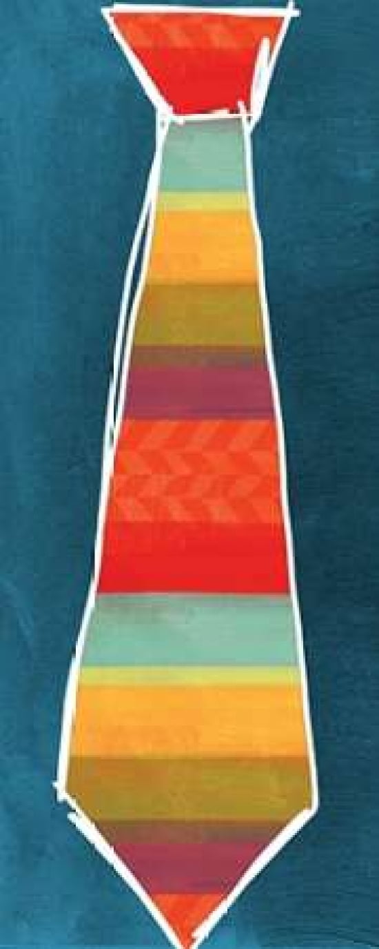Striped Tie Canvas Art - Linda Woods (24 x 48)