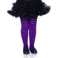 thumbnail image 1 of Striped Tights Costume Accessory for Children, Black and Purple, S (6/6X), Halloween by Way To Celebrate, 1 of 7