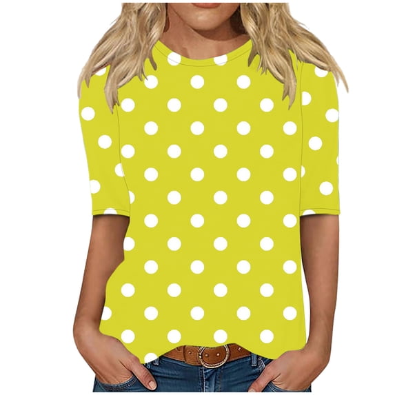 Striped Tops for Womens Crew Neck 3/4 Sleeve Tops Ultra Soft Textured Athletic Stretch Tees Shirts Pullover Sweater Blouses Beach Holiday Outfits
