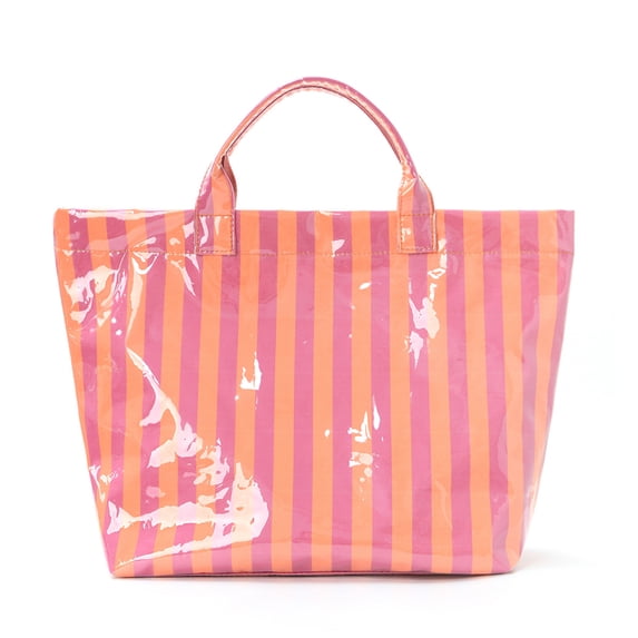Striped Tote Bag, Lightweight Commuting Handbag, Large Capacity Portable Shopper for Women, Everyday Use