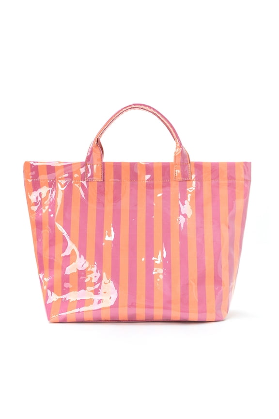 Striped Tote Bag, Lightweight Commuting Handbag, Large Capacity Portable Shopper for Women, Everyday Use