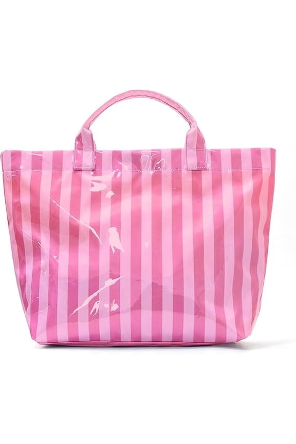Striped Tote Bag for Women Large Work Totes Plaid Pool Handbag Letter Print Trendy Slouchy Beach Bag