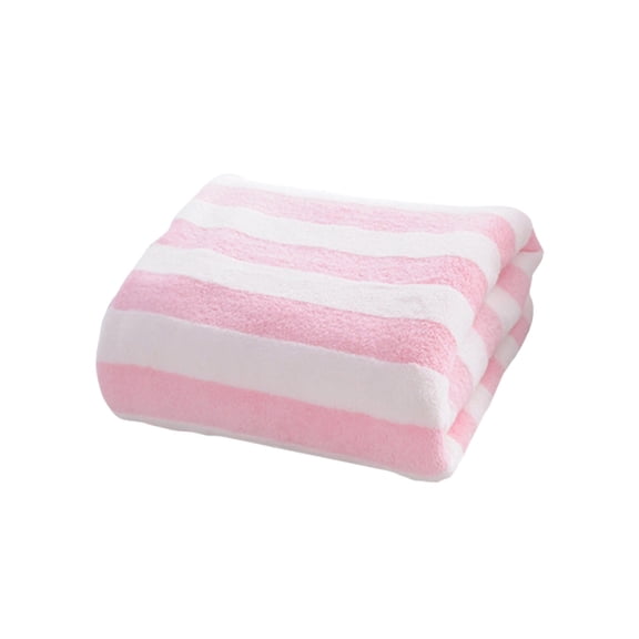 Striped Towel,Large Bath Towels,100% Coral Velvet,Hand Towels Drying Microfiber Velvet,Lighter Weight, Quicker to Dry,Super Absorbent,Perfect Bathroom Towels(Pink 1pc 30*13in)from ANMUYUM