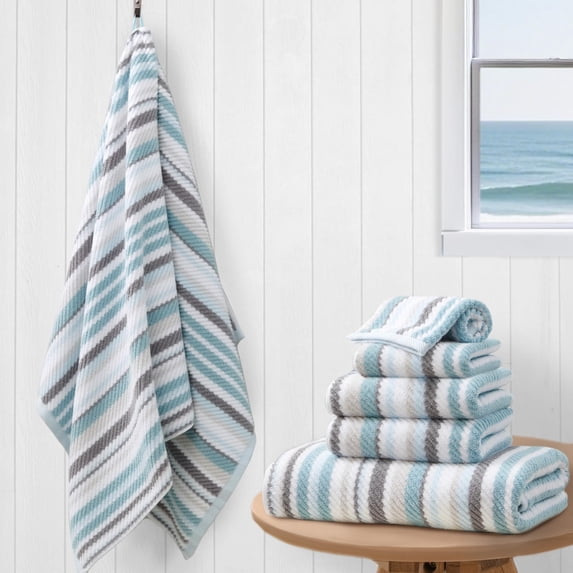 Striped Towels, Cotton, Thick & Soft, Absorbent - Walmart.com