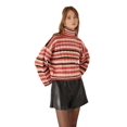 thumbnail image 1 of Striped Turtleneck Cropped Sweater, 1 of 6