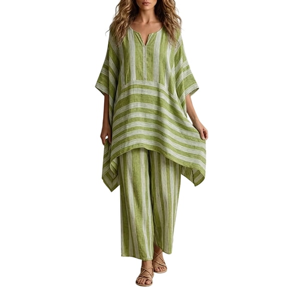 Striped Two Piece Set For Women Pant Suits For Women Womens Summer Sets Wide Leg Pants Lounge Set Cute Womens Summer Clothes Best Two Piece Sets For Women Work Out Set Travel Outfits For Women