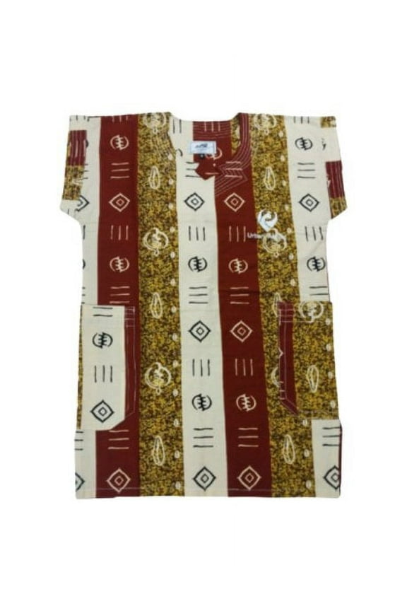 Striped Unisex Afrocentric Top Ankara maxi dress