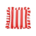 thumbnail image 1 of Striped Velvet Ruffled Throw Pillow, Dutch Velvet Decorative Pillow with Insert, Home Textile Style Sofa Cushion for Living Room, 1 of 8