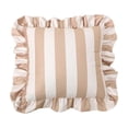 thumbnail image 1 of Striped Velvet Ruffled Throw Pillow, Dutch Velvet Decorative Pillow with Insert, Home Textile Style Sofa Cushion for Living Room, 1 of 7